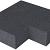 Massief hoek binnen Antraciet 60/60 x 40 x 20