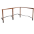 Cortenstaal pergola hoekopstelling 600 x 412 cm exclusief betonpoer