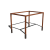 Cortenstaal pergola vierkant opstelling 424 x 300 cm inclusief betonpoer