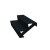 Zwarte trap New York 2-trede (breedte 100 cm)