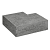 Blue Stone traptrede gevlamd & geborsteld hoekstuk 50/35x15 cm.