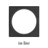 In-Lite PLATE 1 afdekplaat black voor Big Flux - Luna