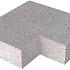 Massief hoek binnen Grijs 60/60 x 40 x 20