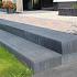 Traptrede massief 18x40x100cm Zwart