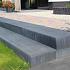 Traptrede massief 18x40x100cm Zwart