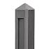 Berton©-paal antraciet Hunze, diamantkop 10 x 10 x 145 cm tussenmodel