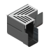 ACO Slimline hoekstuk Aluminium