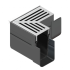 ACO Slimline hoekstuk Aluminium