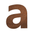 Cortenstaal huisnummer a - 15 cm
