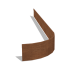 Cortenstaal kantopsluiting FLEX geplet 13 cm (lengte 150 cm)