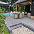 Traptrede 60x30x15 cm indus black kleurecht met facet