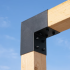 Pergola Hoekverbinding voor 15 x 15 cm balken zwart