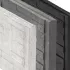 Beton-motiefplaat Schie antraciet H36xD4,8xL184cm leisteen