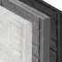 Beton-motiefplaat Schie/Reest gecoat H36xD4,8xL184cm leistee