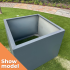 Showmodel | Plantenbak 90x90x70 cm Antraciet