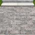 Traptrede 100x35x15 cm stone grey kleurecht met facet