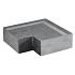 Blue Stone traptrede gezoet + anti-slip rand hoekstuk 50/35x15 cm.