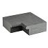 Blue Stone traptrede gezoet met neus hoekstuk inw. 50/35x15 cm.